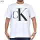 �礭�������� ��� CK ����Х󥯥饤�� Calvin Klein ���롼�ͥå� Ⱦµ�ԥ���� �����ץ��� �� �ۥ磻�� �� �֥�å� �ͥ��ӡ� XL XXL [M�� 1/1]