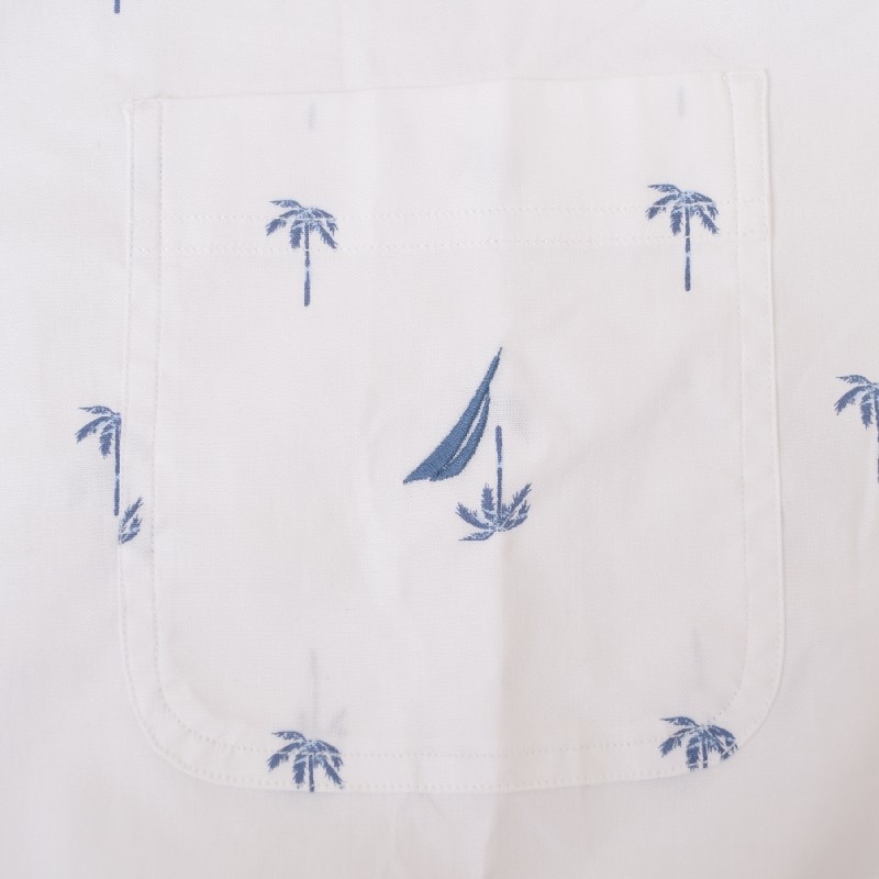 �礭�������� ��� NAUTICA �Ρ��ƥ��� �Ρ����� printed oxford shirt �ѡ������� Ĺµ����� ���å����ե����� XXL XXXL