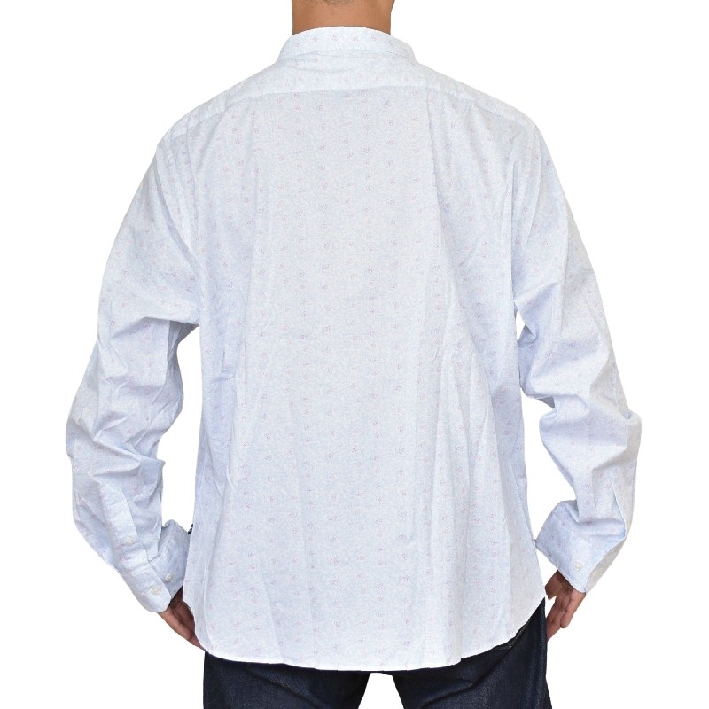 �礭�������� ��� NAUTICA �Ρ��ƥ��� �Ρ����� slim fit wrinkle-resistant printed shirt ���� Ĺµ����� XXXL