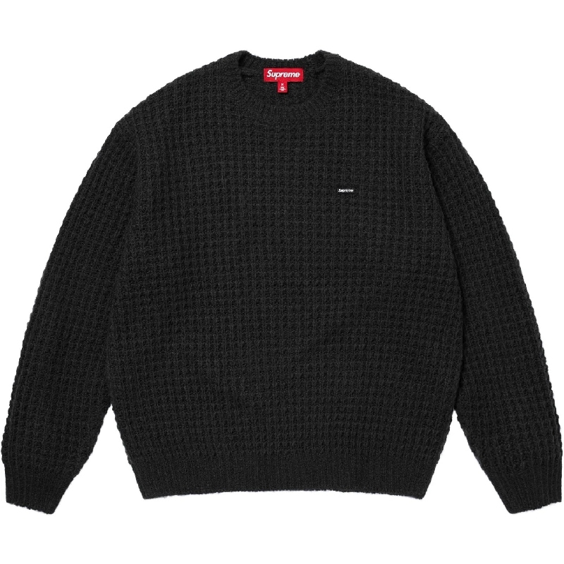 �礭�������� ��� Supreme ����ץ꡼�� Small Box Waffle Sweater ���⡼��ܥå��� ��åե� ���롼�ͥå� �������� XXL
