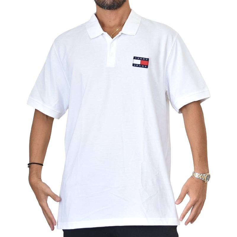 SALE 礭 TOMMY JEANS ȥߡ Ⱦµ ݥ ݥ ۥ磻   ֥å ͥӡ å  ե XL XXL