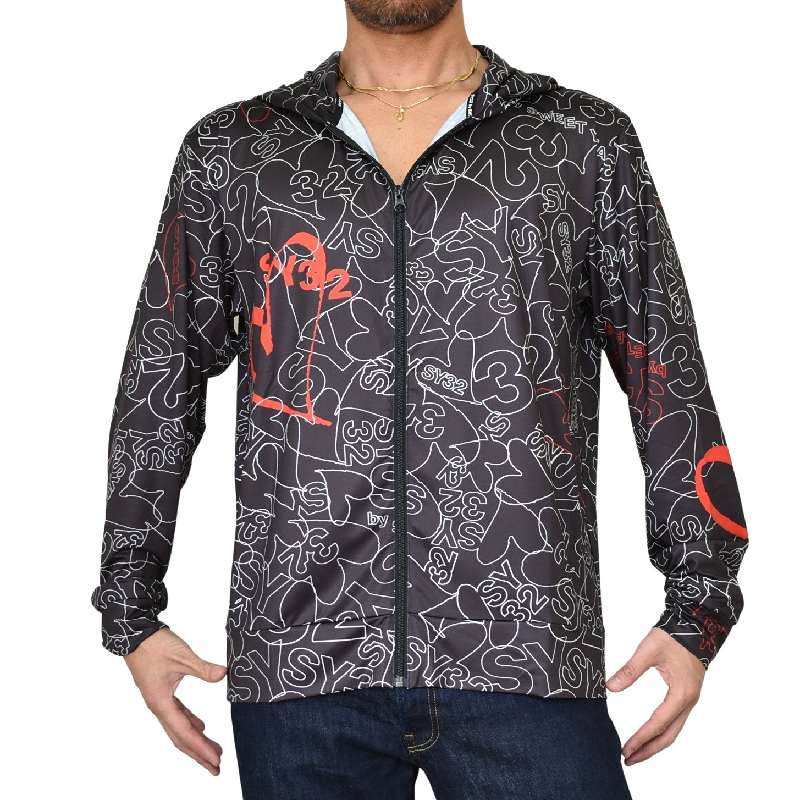 ��SALE�� �������� �礭�������� ��� SY32 by SWEET YEARS GRAPHIC RUSH GUARD HOODIE ��å��奬���� ���åץա��ǥ��� �ѡ����� XXXL XXXXL