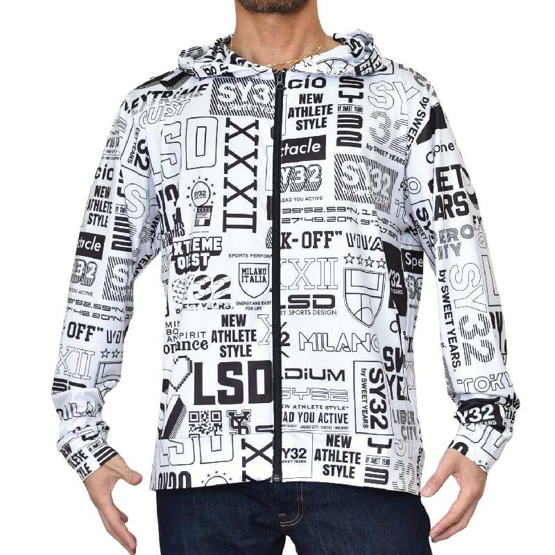 ��SALE�� �������� �礭�������� ��� SY32 by SWEET YEARS GRAPHIC RUSH GUARD HOODIE ��å��奬���� ���åץա��ǥ��� �ѡ����� XXXL XXXXL