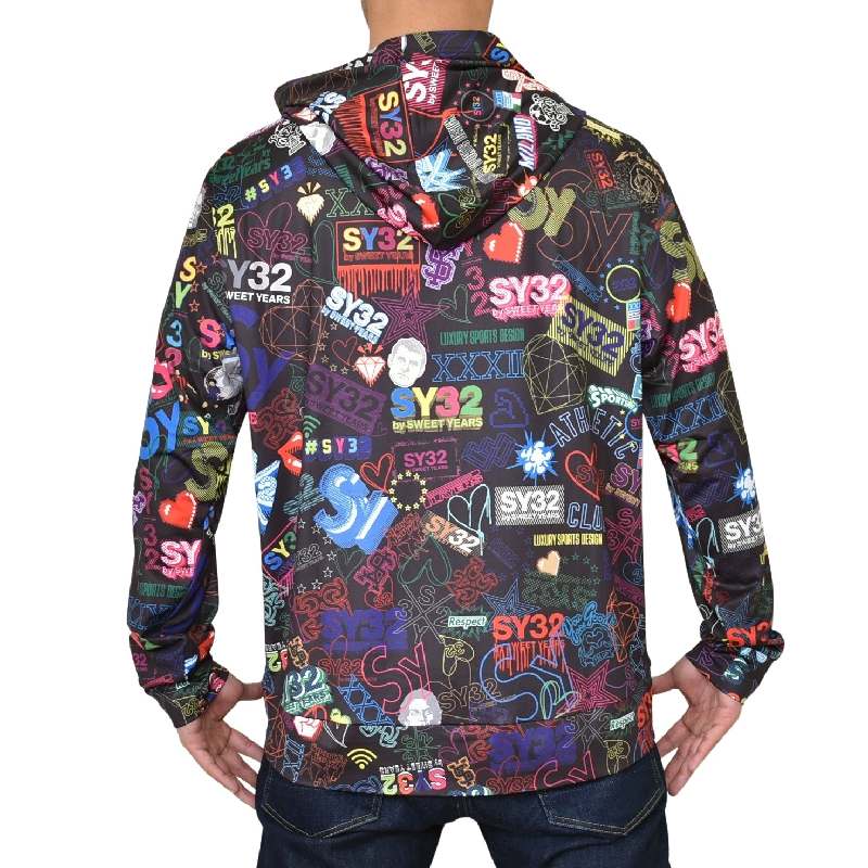 ��SALE�� �������� �礭�������� ��� SY32 by SWEET YEARS GRAPHIC RUSH GUARD HOODIE ��å��奬���� ���åץա��ǥ��� �ѡ����� XXXL XXXXL