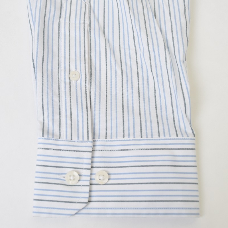 �礭�������� ��� NAUTICA �Ρ��ƥ��� �Ρ����� classic fit wrinkle-resistant striped shirt ���ȥ饤���� Ĺµ����� ���ݥ���� ���å����ե����� XXL