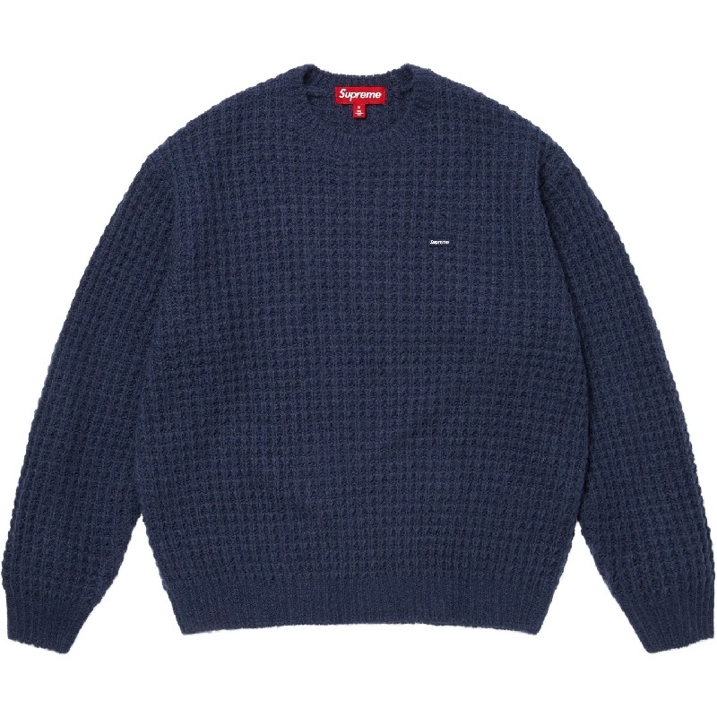 �礭�������� ��� Supreme ����ץ꡼�� Small Box Waffle Sweater ���⡼��ܥå��� ��åե� ���롼�ͥå� �������� XXL