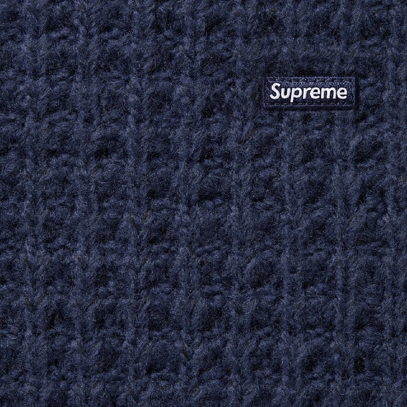�礭�������� ��� Supreme ����ץ꡼�� Small Box Waffle Sweater ���⡼��ܥå��� ��åե� ���롼�ͥå� �������� XXL