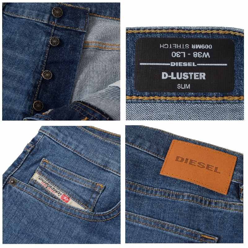��SALE�� �礭�������� ��� DIESEL �ǥ������� D-LUSTER SLIM �ǥ˥�ѥ�� ������ ����� ���ȥ�å� STRETCH 009MR �����å��� �桼���ɲù� 38 40�����
