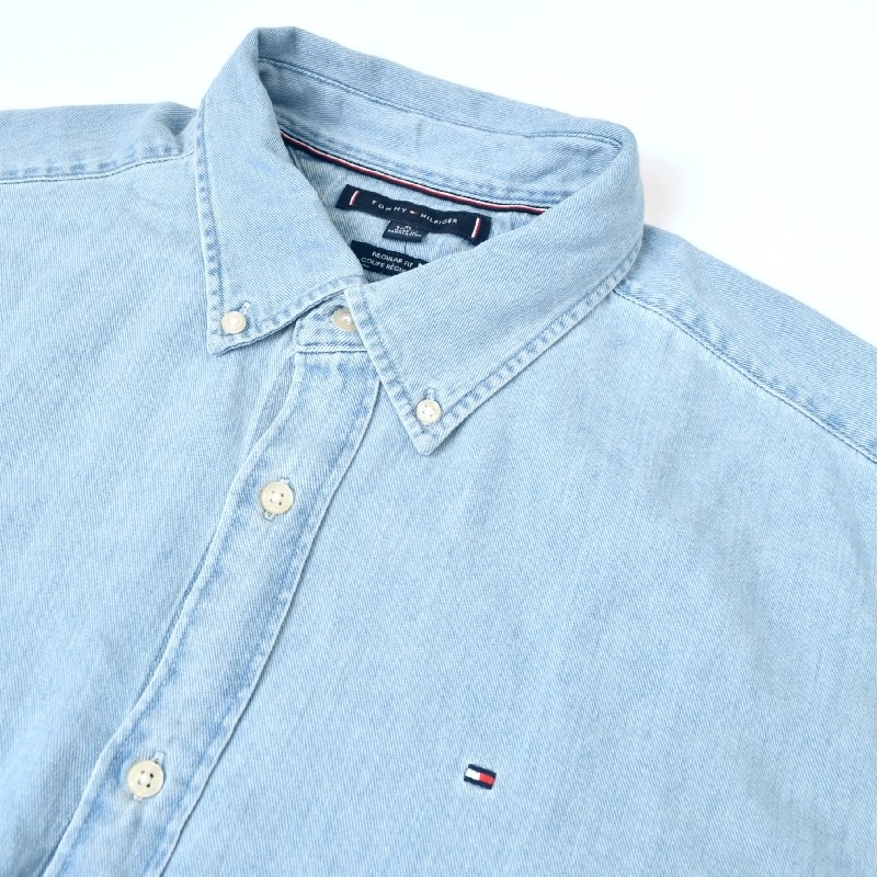 �礭����������� TOMMY HILFIGER �ȥߡ��ҥ�ե����� �����֥졼 Ĺµ����� ���ݥ���� �ܥ�������� REGULAR FIT XL XXL