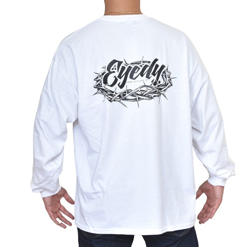 �礭�������� ��� EYEDY �����ǥ��� ����� Ĺµ�ԥ���� TEAM CROWN �� �֥�å� �� �ۥ磻�� XXL XXXL [M�� 1/1]