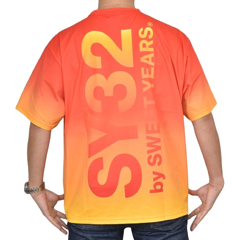  礭  SY32 by SWEET YEARS ȥ䡼 ǡ ӥå Ⱦµ T GRADATION BIG LOGO TEE XXXL XXXXL