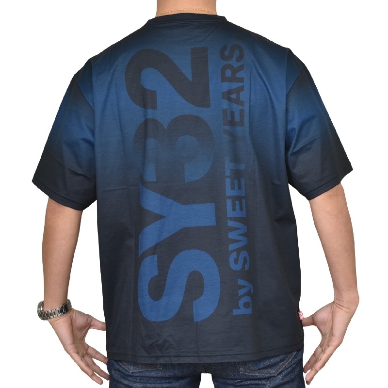  礭  SY32 by SWEET YEARS ȥ䡼 ǡ ӥå Ⱦµ T GRADATION BIG LOGO TEE XXXL XXXXL
