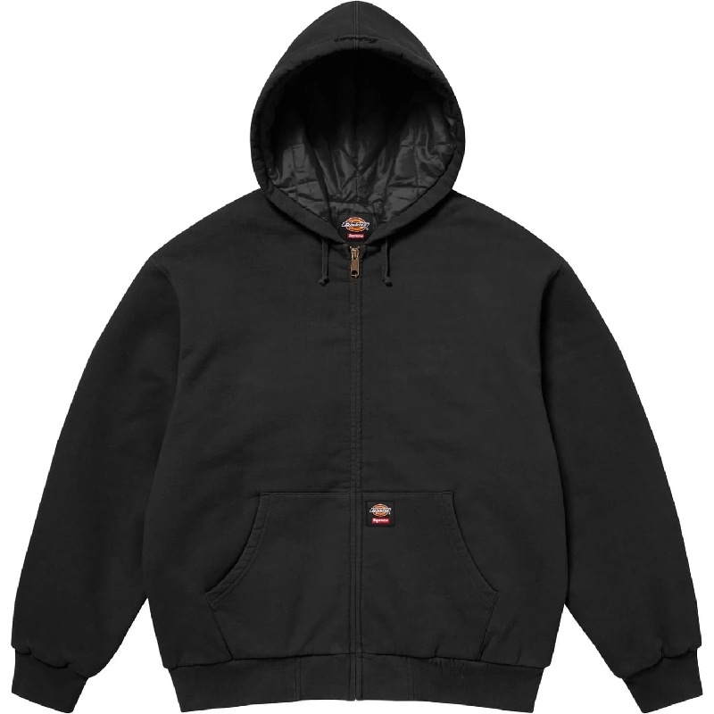 �礭�������� ��� Supreme ����ץ꡼�� Dickies �ǥ��å���������� Quilted Lined Zip Up Hooded Sweatshirt ����ƥ��󥰥饤�ʡ� ���åץ��å� �ա��ǥ� �ѡ����� XXL