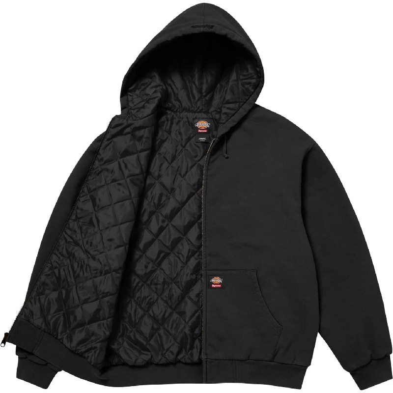 �礭�������� ��� Supreme ����ץ꡼�� Dickies �ǥ��å���������� Quilted Lined Zip Up Hooded Sweatshirt ����ƥ��󥰥饤�ʡ� ���åץ��å� �ա��ǥ� �ѡ����� XXL