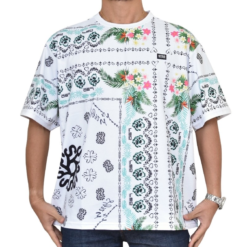  礭  SY32 by SWEET YEARS ȥ䡼 Хʥեå Ⱦµ T BANDANNA GRAPHIC TEE XXXL XXXXL