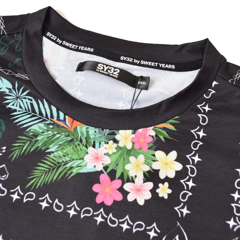  礭  SY32 by SWEET YEARS ȥ䡼 Хʥեå Ⱦµ T BANDANNA GRAPHIC TEE XXXL XXXXL