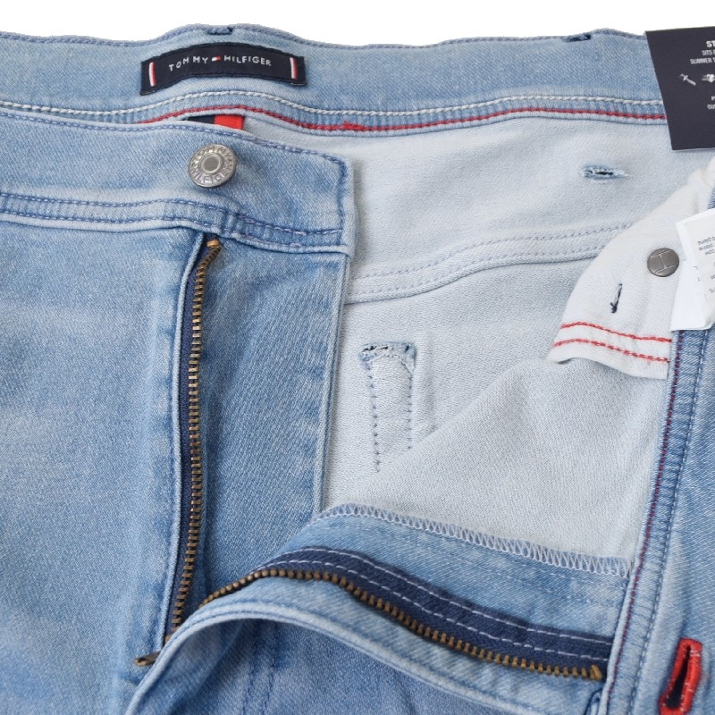 �礭����������� TOMMY HILFIGER �ȥߡ��ҥ�ե����� �ǥ˥�ѥ�� ������ �����ѥ� ���ȥ졼�� ���åץե饤 ���ȥ�å� STRAIGHT 40 42�����