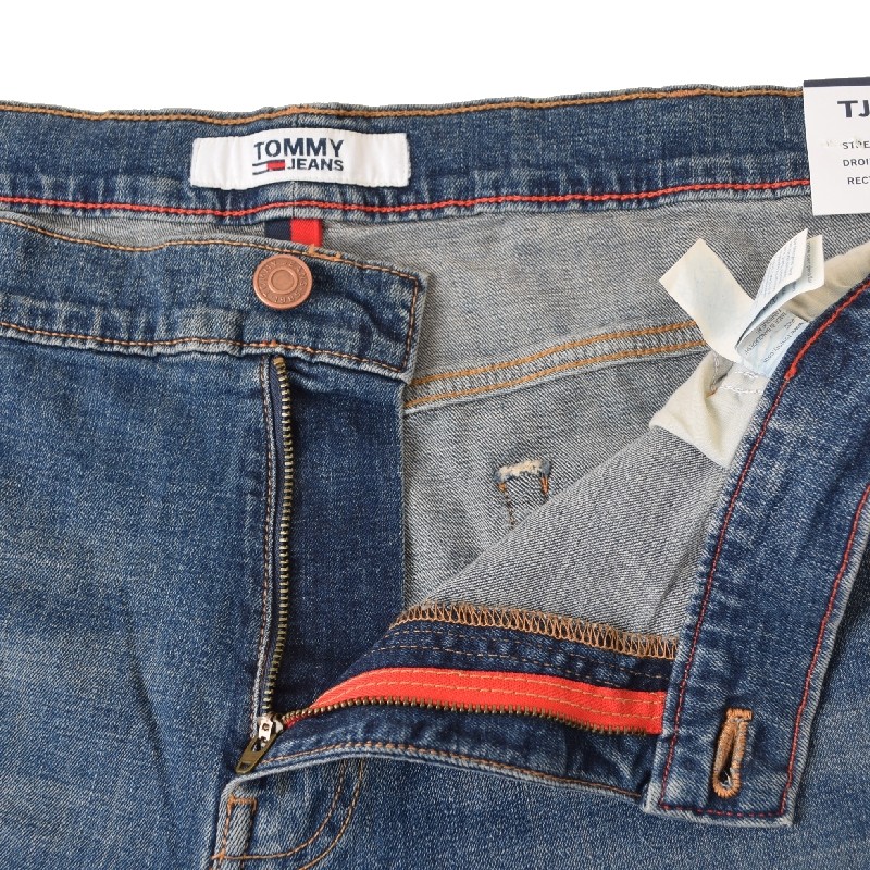 礭 TOMMY JEANS ȥߡ ǥ˥ѥ  ѥ åץե饤 ȥå STRETCH STRAIGHT 40