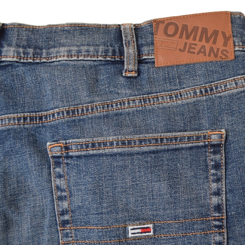 礭 TOMMY JEANS ȥߡ ǥ˥ѥ  ѥ åץե饤 ȥå STRETCH STRAIGHT 40