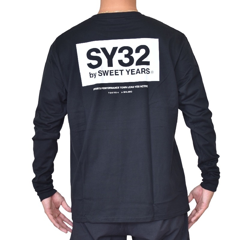 ��SALE�� �礭�������� ��� SY32 by SWEET YEARS ���������ȥ��䡼�� BACKPRINT POCKET L/S TEE ����T Ĺµ�ԥ���� �ݥ��å� �ɽ���åڥ� �Хå��ץ��� �ܥå������� XXL XXXL XXXXL 