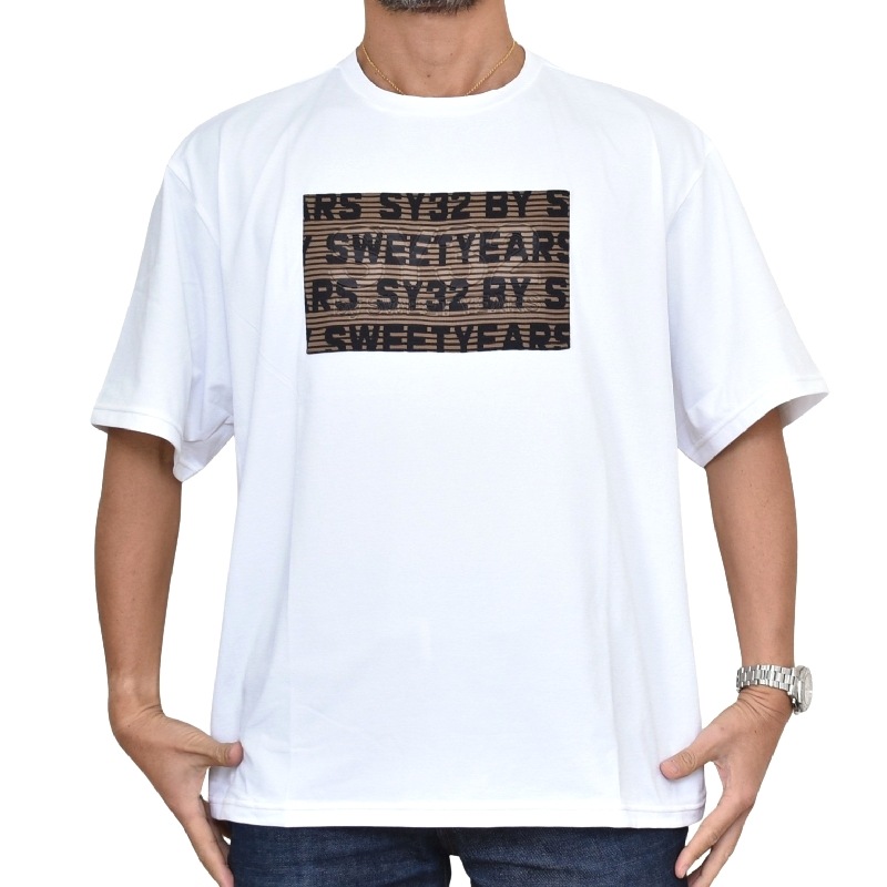 �������� �礭�������� ��� SY32 by SWEET YEARS ���������ȥ��䡼�� ���㥬���ɥ���ܥ����� Ⱦµ T����� JACQUARD EMBOSS LOGO TEE XXXL XXXXL
