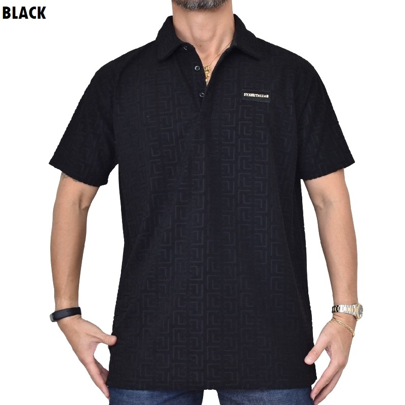 礭  SY32 by SWEET YEARS ȥ䡼 ѥ 㥬 Ⱦµ ݥ JACQUARD PILE POLO SHIRTS XXXL XXXXL