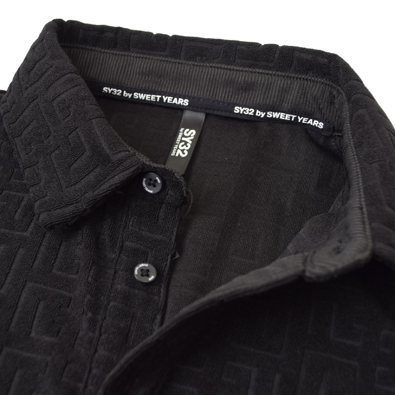 礭  SY32 by SWEET YEARS ȥ䡼 ѥ 㥬 Ⱦµ ݥ JACQUARD PILE POLO SHIRTS XXXL XXXXL