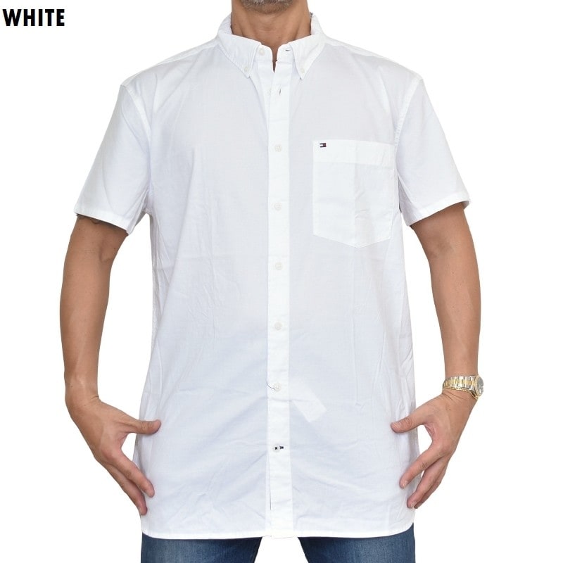 �礭����������� �ȥߡ��ҥ�ե����� TOMMY HILFIGER Ⱦµ ����� ���ݥ���� �ܥ�������� �ݥ��å� SLIM FIT STRETCH XXL