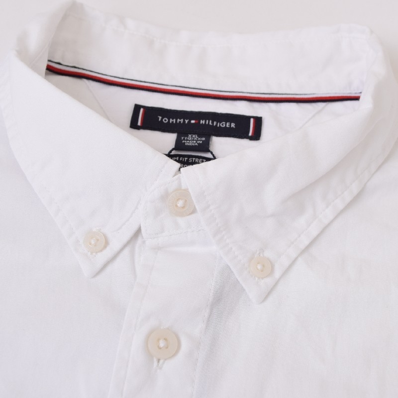 �礭����������� �ȥߡ��ҥ�ե����� TOMMY HILFIGER Ⱦµ ����� ���ݥ���� �ܥ�������� �ݥ��å� SLIM FIT STRETCH XXL