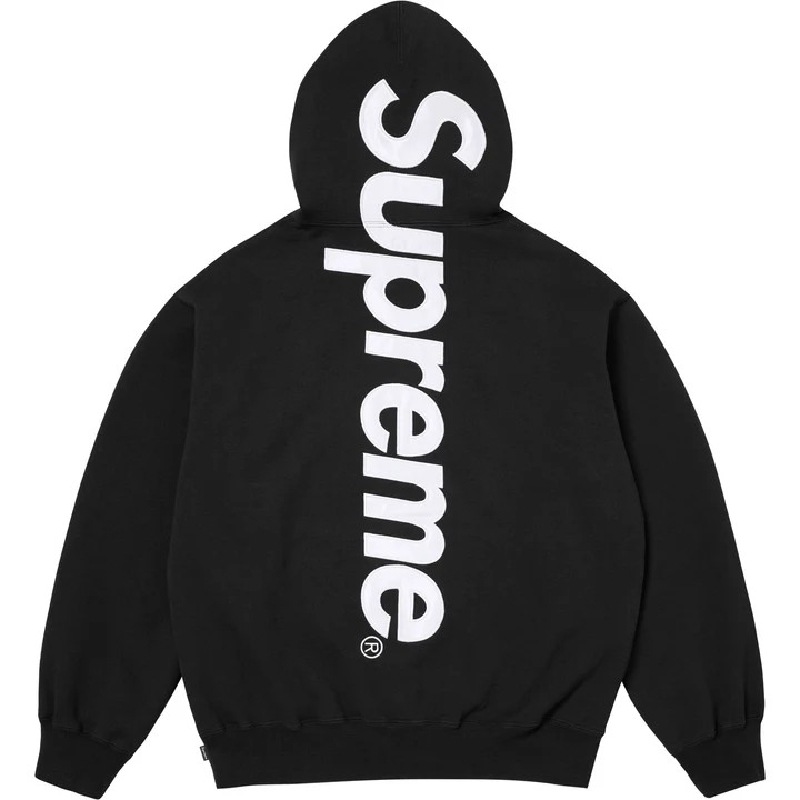 �礭�������� ��� Supreme ����ץ꡼�� Satin Applique Hooded Sweatshirt ���ƥ󥢥åץꥱ �ץ륪���С� �ա��ǥ� �ѡ����� XXL