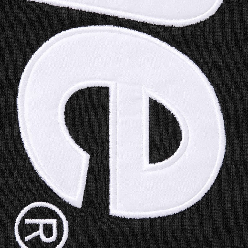 �礭�������� ��� Supreme ����ץ꡼�� Satin Applique Hooded Sweatshirt ���ƥ󥢥åץꥱ �ץ륪���С� �ա��ǥ� �ѡ����� XXL