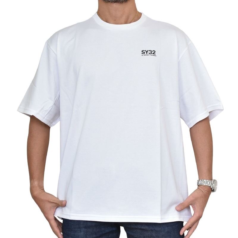  礭  SY32 by SWEET YEARS ȥ䡼 ١åơ Ⱦµ T BASIC LOGO TAPE TEE XXXL XXXXL