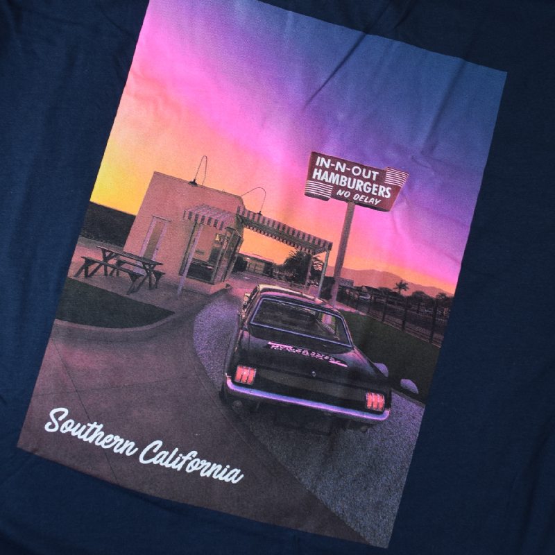 �礭�������� ��� IN-N-OUT BURGER ���󥢥�ɥ����ȥС����� Ⱦµ�ԥ���� PICNIC SHIRT �ͥ��ӡ� XL XXL XXXL