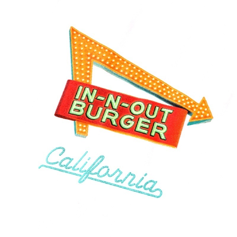 �礭�������� ��� IN-N-OUT BURGER ���󥢥�ɥ����ȥС����� Ⱦµ�ԥ���� ����ե���˥� CALIFORNIA FRESSH NEW YEAR �� �ۥ磻�� XL XXL XXXL 