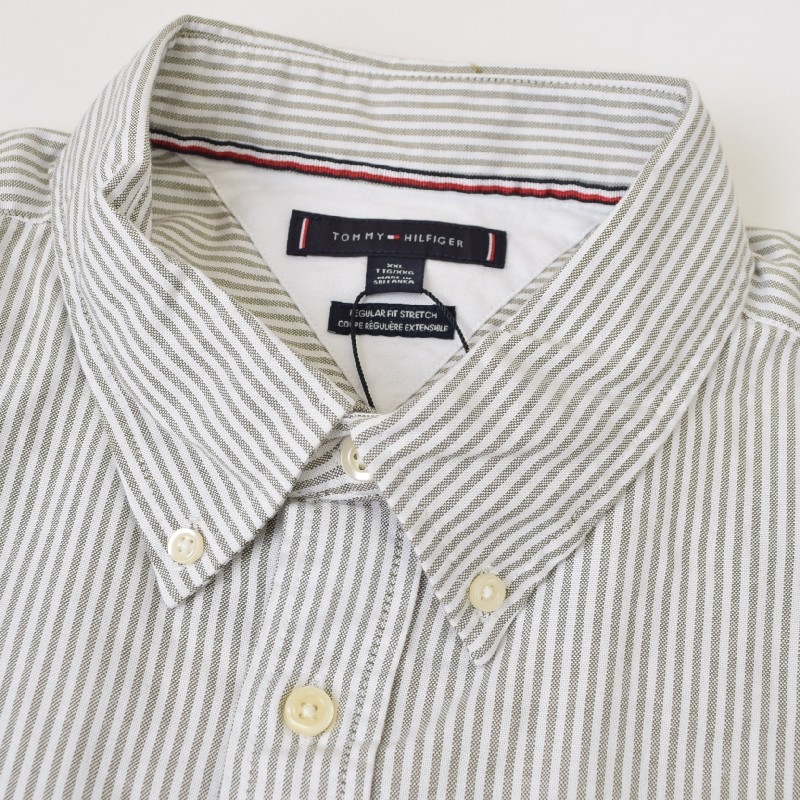 �礭����������� �ȥߡ��ҥ�ե����� TOMMY HILFIGER Ⱦµ ����� ���ݥ���� �ܥ�������� ���ȥ饤���� REGULAR FIT STRETCH XXL