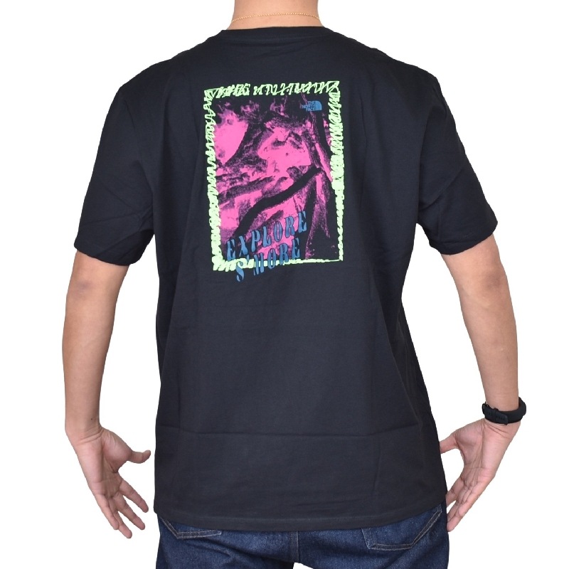 �礭�������� ��� �Ρ����ե����� THE NORTH FACE Ⱦµ �ԥ���� �Хå��ץ��� S/S BRAND PROUD TEE �� �֥�å� USA��ǥ� XL XXL XXXL