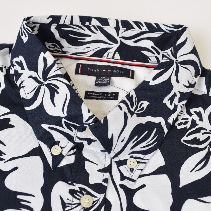 �礭����������� �ȥߡ��ҥ�ե����� TOMMY HILFIGER Ⱦµ ����� ���ݥ���� �ϥ��ӥ����� ������ REGULAR FIT STRETCH XXL