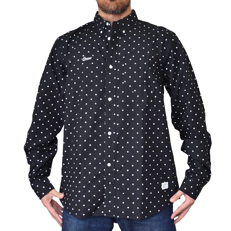 �礭����������� STUSSY ���ƥ塼���� �ɥå��� Ĺµ����� ���ݥ���Ȼɽ� �ܥ�������� �� �֥�å� ���졼 XL XXL