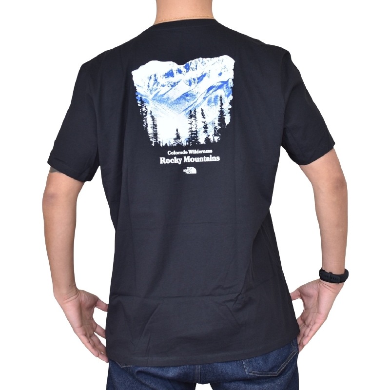 �礭�������� ��� �Ρ����ե����� THE NORTH FACE Ⱦµ �ԥ���� �Хå��ץ��� S/S PLACES WE LOVE TEE �� �֥�å� USA��ǥ� XL XXL XXXL