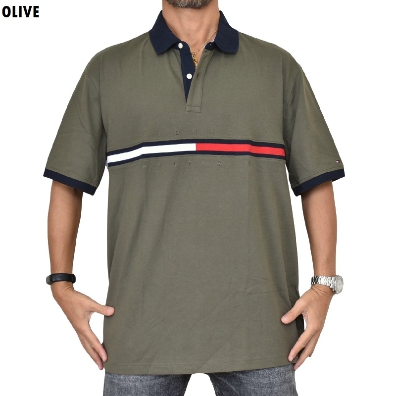 �礭����������� TOMMY HILFIGER �ȥߡ��ҥ�ե����� Ⱦµ �ݥ������ ���λ� ���ݥ���� ����ե����� REGULAR FIT XXL XXXL