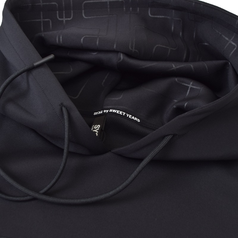  礭  SY32 by SWEET YEARS ץ륪С ܥ ա ѡ åȥå 岼  ֥å XXXL XXXXL DOUBLE KNIT EMBOSS GEOMETRY P/O HOODIE & PANTS
