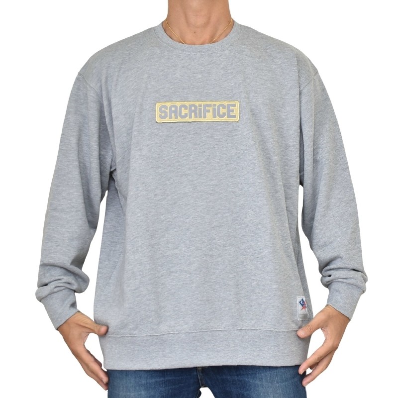 �礭�������� ��� SACRIFICE ������ե�����TYPE EMBREM CREW �ץ륪���С� �������å� ���롼�ͥå� �ȥ졼�ʡ� �� �֥�å� ���졼 XXL 2XL