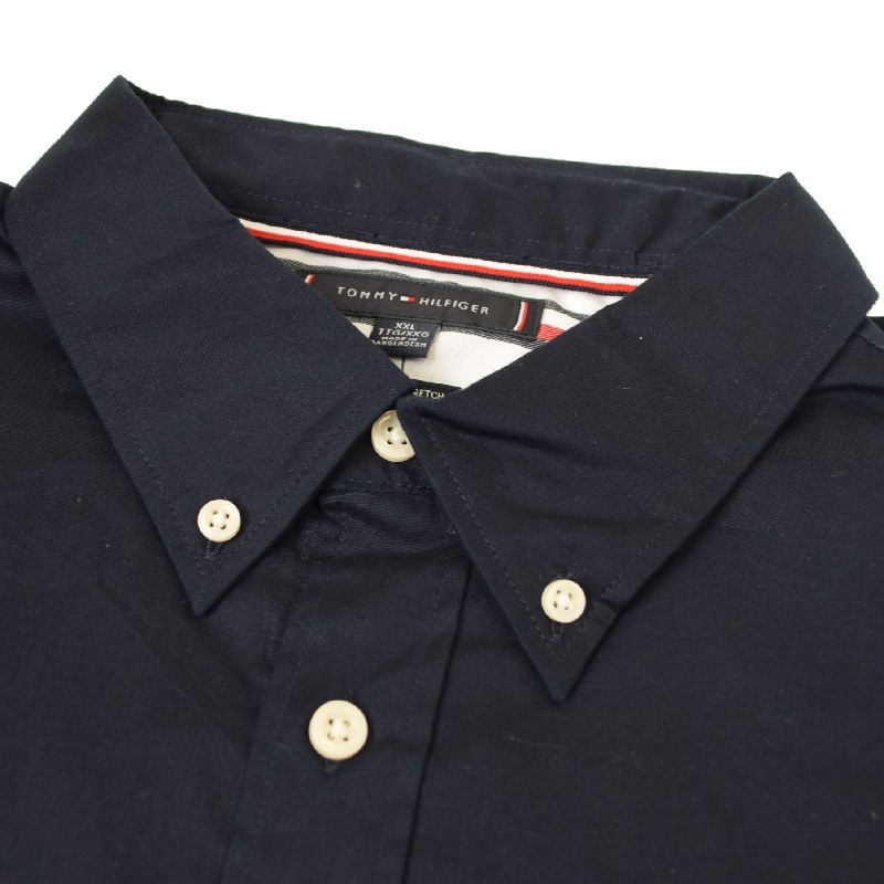 �礭����������� TOMMY HILFIGER �ȥߡ��ҥ�ե����� Regular Fit All-Day Shir Ĺµ����� ������ǥ������ �ܥ�������� ���ȥ�å� ̵�� ���åȥ� �ȥåץ� XXL