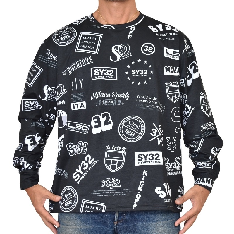 �������� �礭�������� ��� SY32 by SWEET YEARS ���������ȥ��䡼�� NEW GRAPHIC PATTERN L/S TEE ����T Ĺµ�ԥ���� XXXL XXXXL 