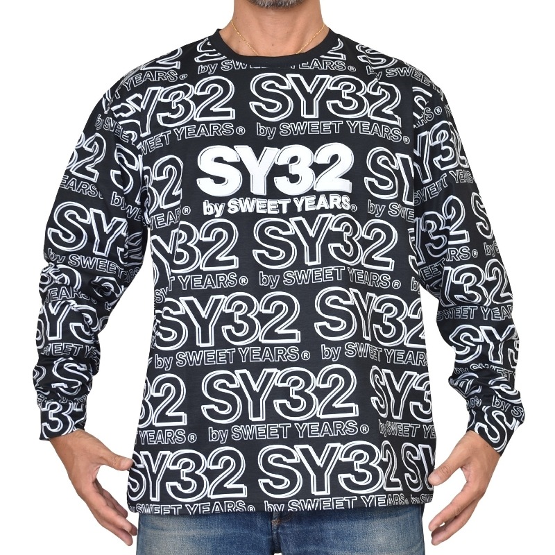 �������� �礭�������� ��� SY32 by SWEET YEARS ���������ȥ��䡼�� NEW GRAPHIC PATTERN L/S TEE ����T Ĺµ�ԥ���� XXXL XXXXL 