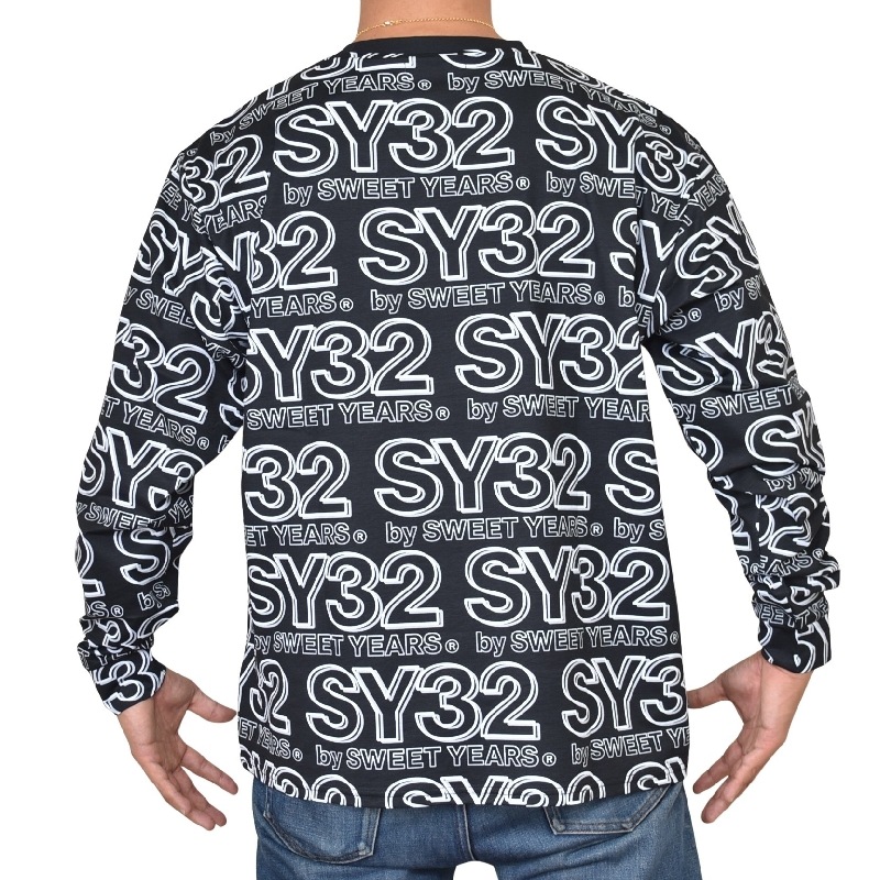�������� �礭�������� ��� SY32 by SWEET YEARS ���������ȥ��䡼�� NEW GRAPHIC PATTERN L/S TEE ����T Ĺµ�ԥ���� XXXL XXXXL 