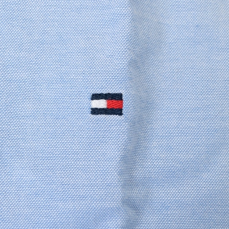 �礭����������� TOMMY HILFIGER �ȥߡ��ҥ�ե����� Regular Fit Stretch Oxford Shirt Ĺµ ���å����ե����� ���ȥ�å� �ȥåץ� �ܥ�������� �����奢�� �ӥ��ͥ� �ӥ����� �磻����� XXXL XXL