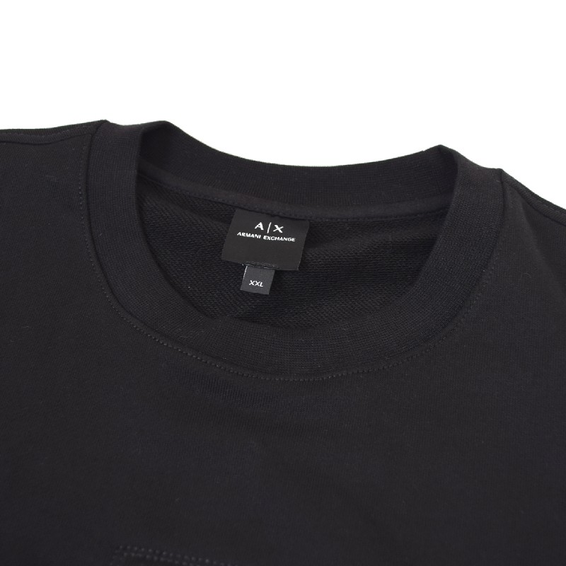 �礭�������� ��� ����ޡ��˥����������� A/X ARMANI EXCHANGE �ȥ졼�ʡ� �������åȥ���� ���롼�ͥå� �ӥå����� �ɽ� ���ƥå� ���졼 �֥�å� �� XXL