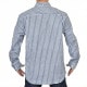�礭����������� TOMMY HILFIGER �ȥߡ��ҥ�ե����� Regular Fit Stripe Print All-Day Shirt Ĺµ ���ȥ饤�� �ץ��� ������ǥ� ���ȥ�å� �ȥåץ� �磻����� XXL