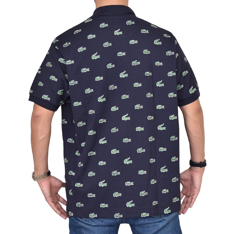 �礭�������� ��� LACOSTE �饳���� Ⱦµ�ݥ������ ���� �ץ��� Classic Fit Crocodile Print Polo XXL